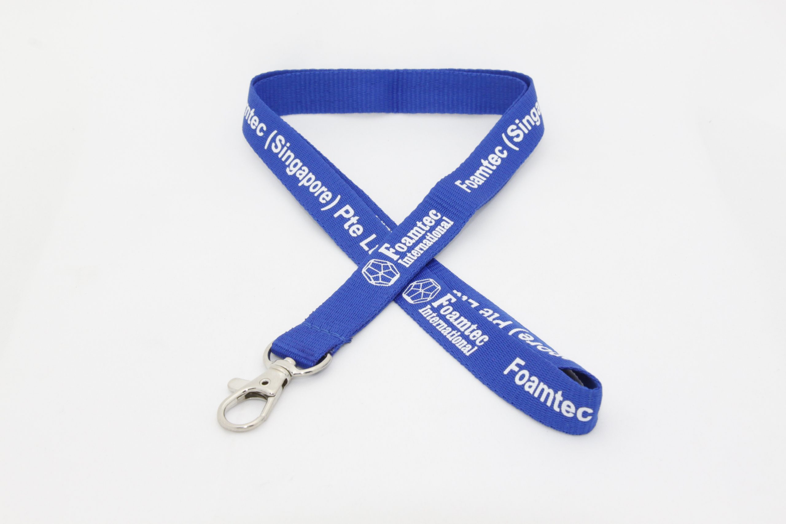 Blue bamboo lanyard