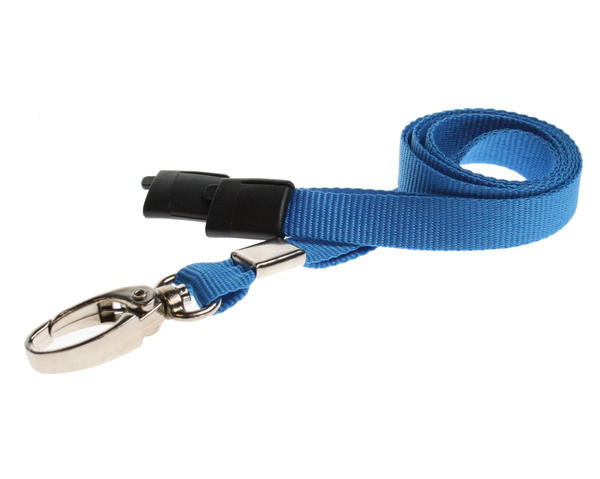 Blue plain lanyard
