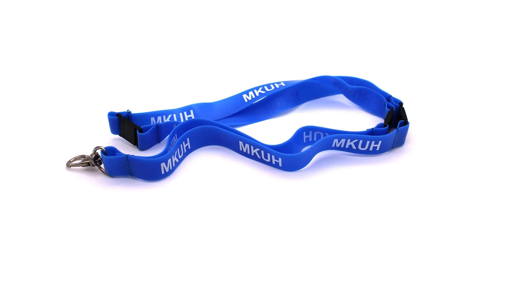 Blue wipe clean lanyard