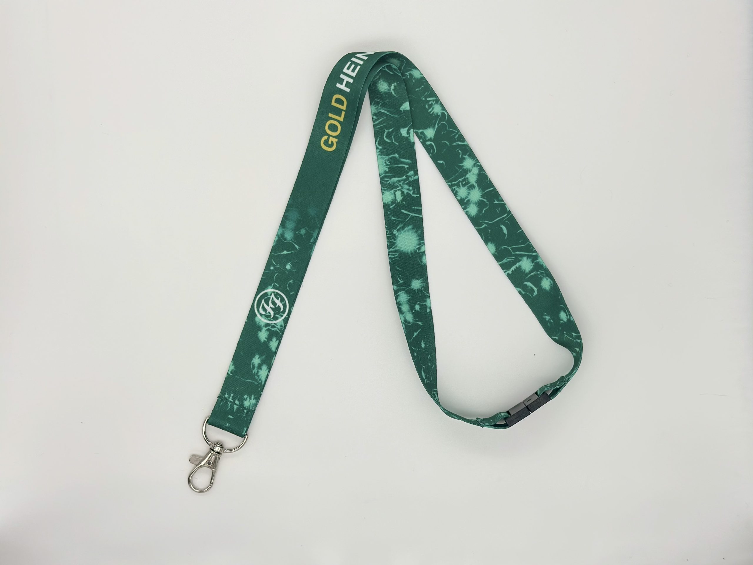 Green printed lanyard
