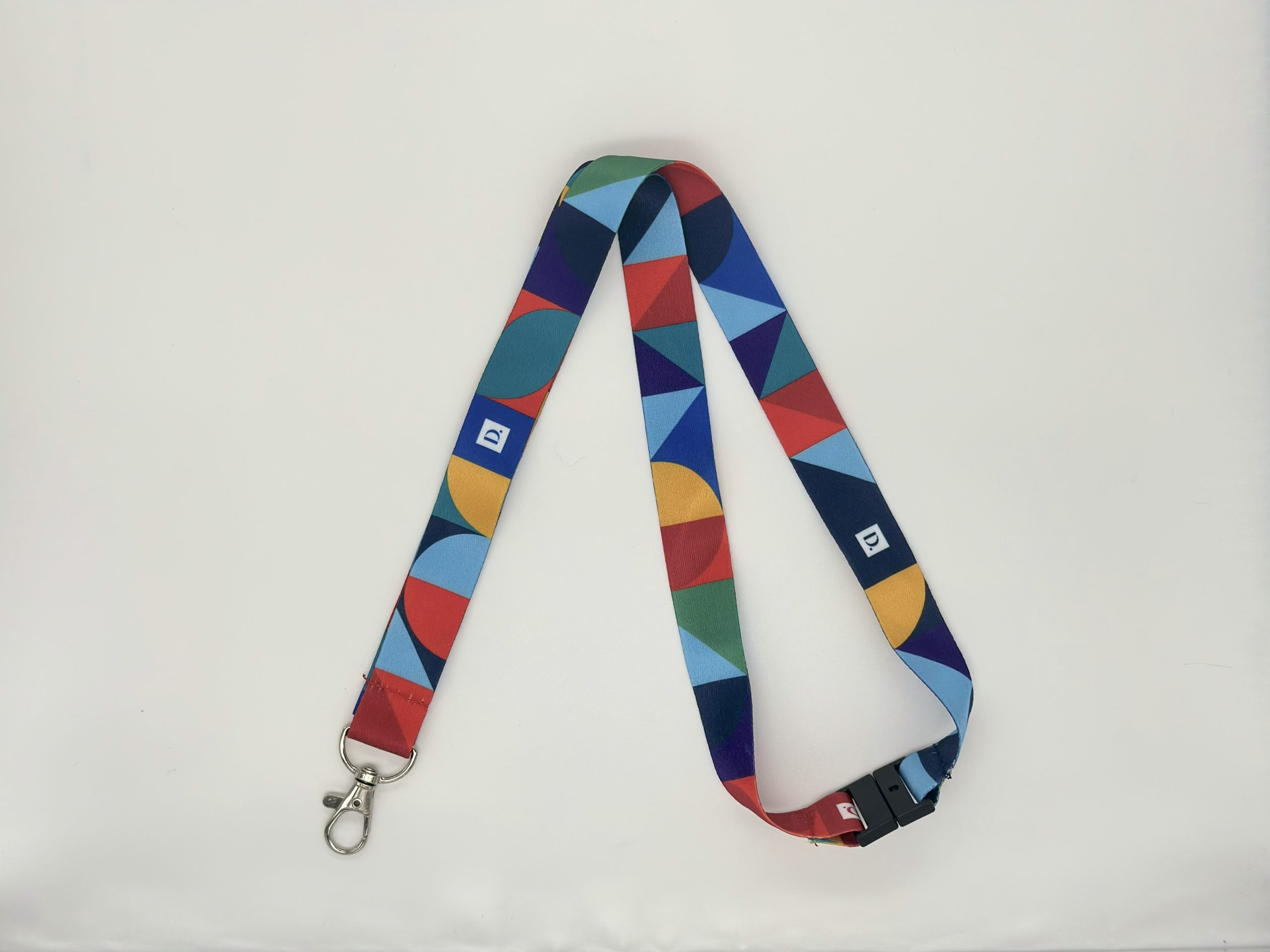 Multi-coloured pattern eco lanyard