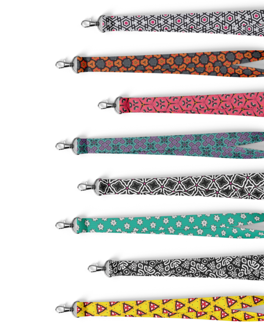 Multi-coloured Patterned Lanyards