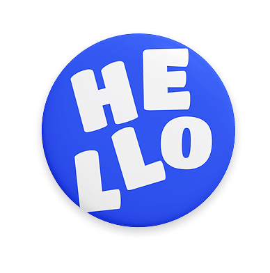 pin button blue mockup