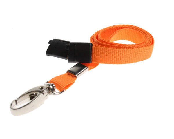 Plain orange lanyard