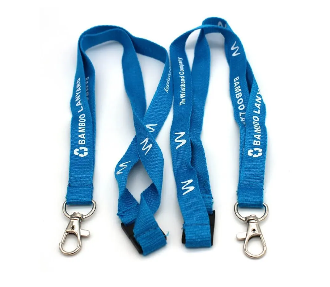 Printed bamboo lanyard