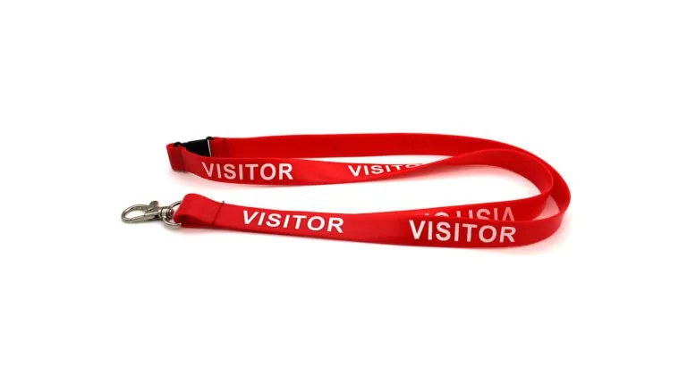 Wipe down visitor lanyard