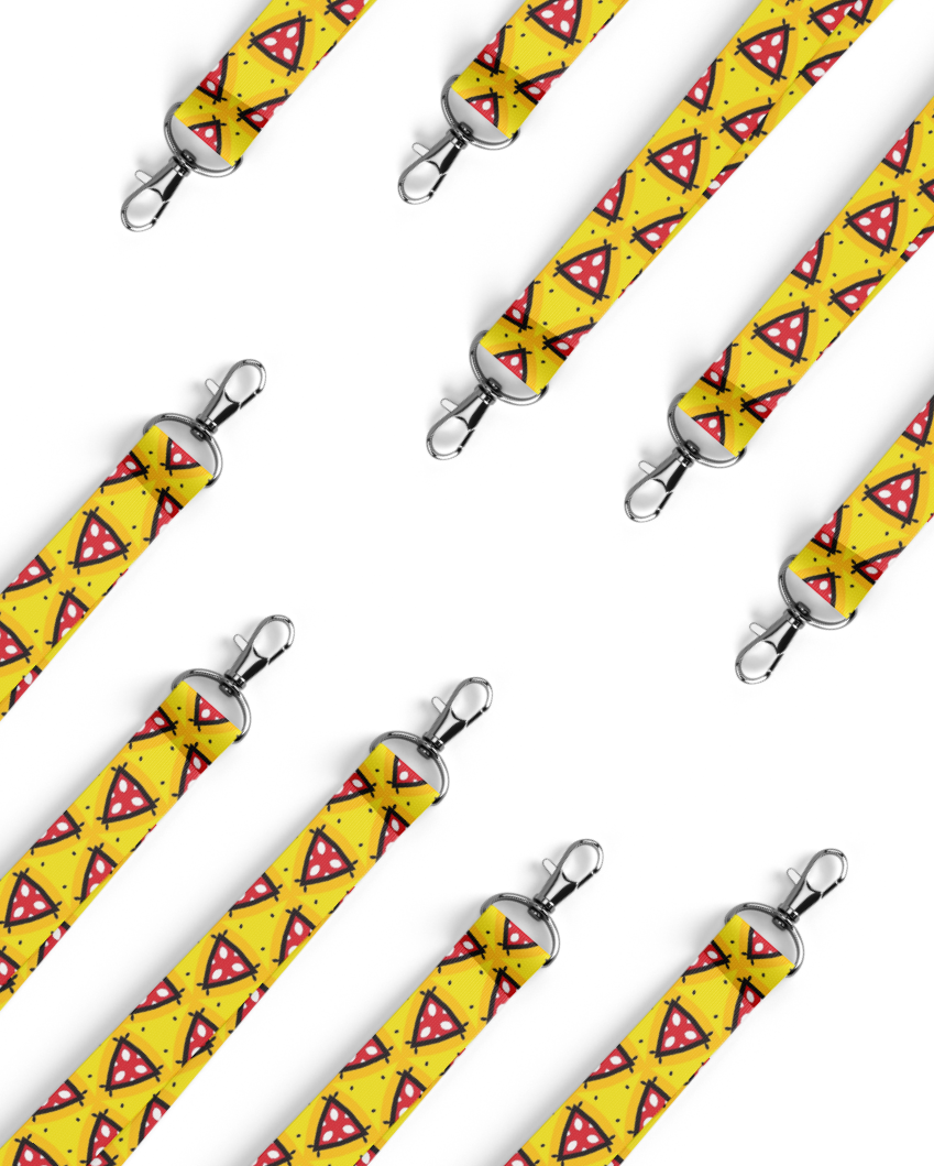 Yellow Patterned Lanyards