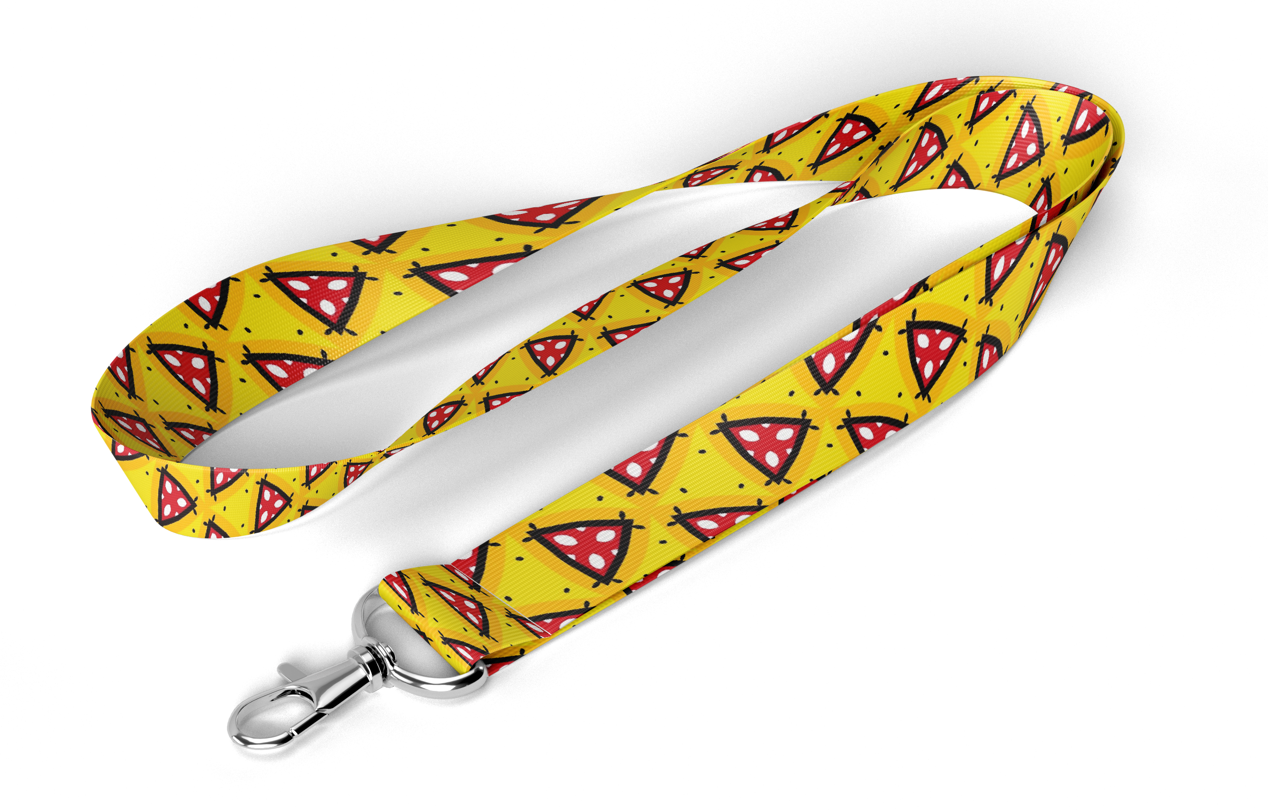 Yellow and Red Patterned Lanyards