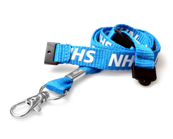 Blue NHS lanyard