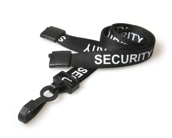 Black event security lanyard
