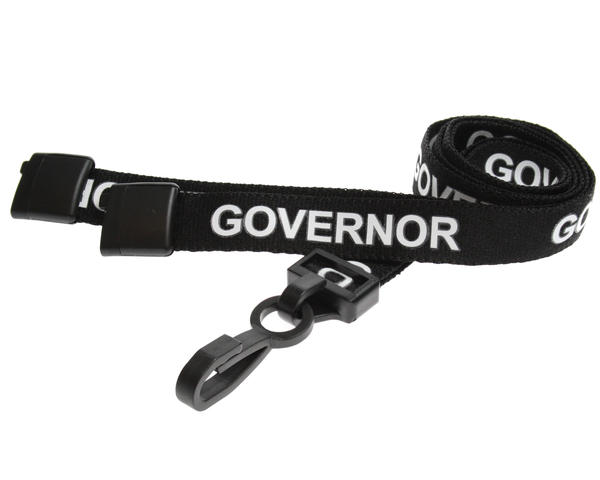 Black governor lanyard