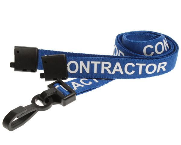 Blue contractor lanyard