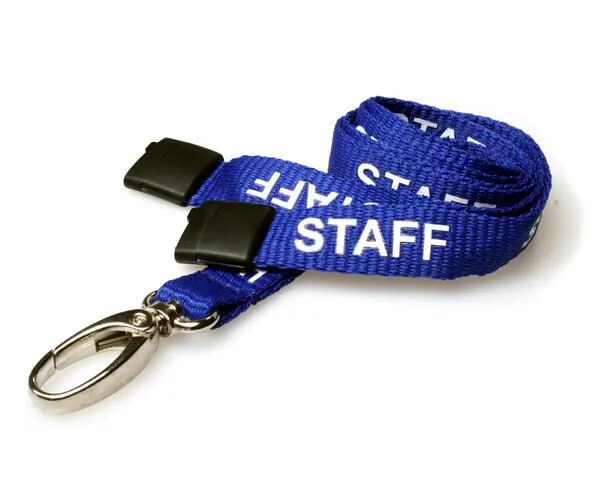 Blue Staff Lanyard silver clip