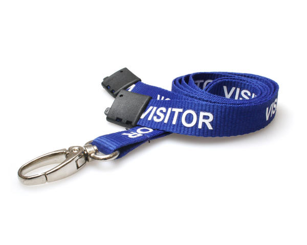Blue visitor lanyard
