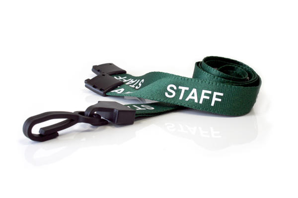 Dark green staff lanyard