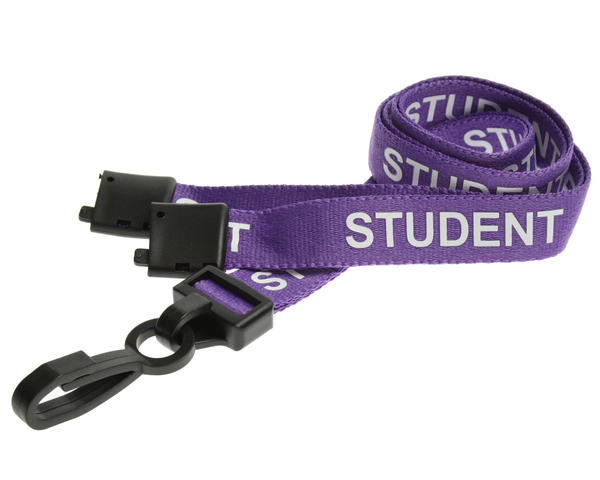 Purple student lanyard
