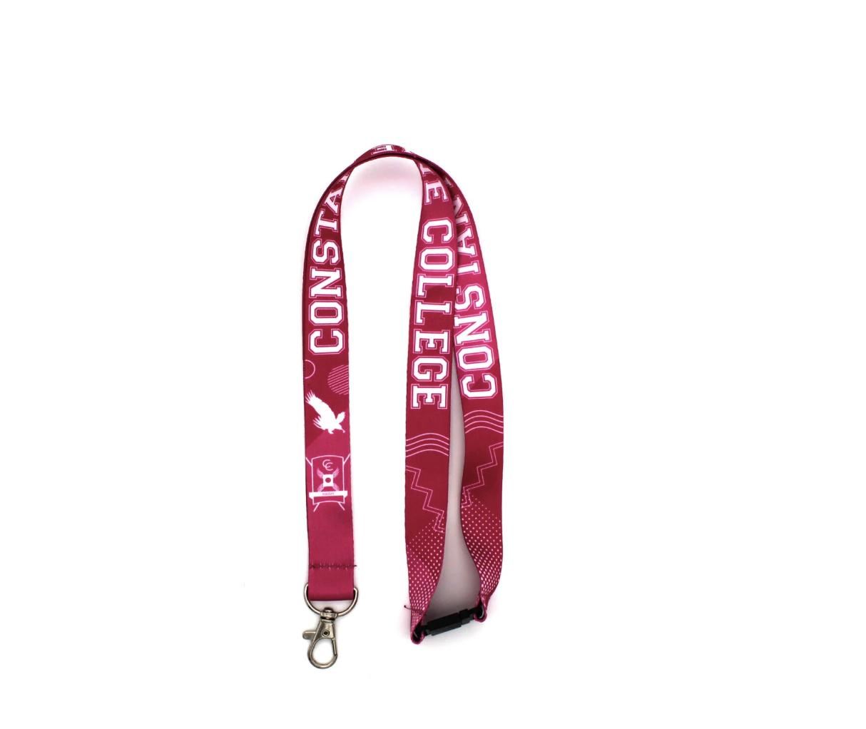 Red college lanyard
