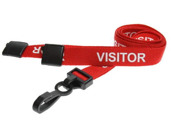 Red visitor event lanyard